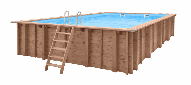 Luxe houten zwembad Playa Forti 834 x 492 x 138 cm