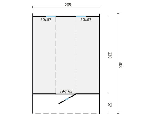 Saunabarrel | Ø205 x 300 cm | 38 mm | onbehandeld vuren