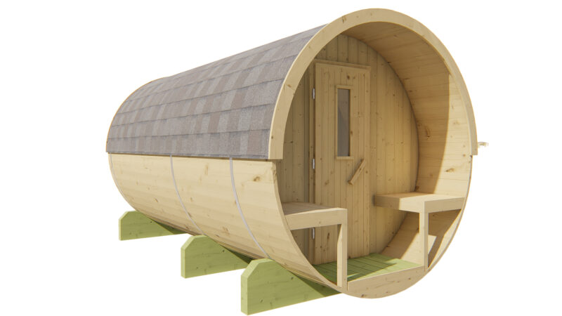 Saunabarrel | Ø205 x 350 cm | 38 mm | onbehandeld vuren