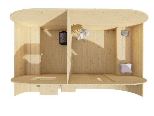 Sauna Oval | 38 mm | onbehandeld