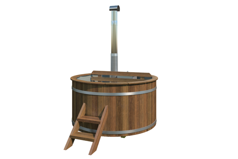 Hottub met interne RVS kachel Ø180 cm Thermowood