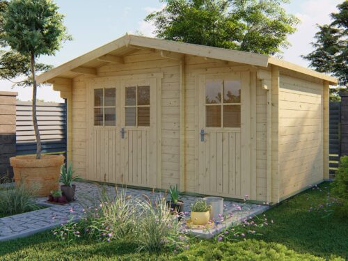 Blokhut - Tuinhuis Fraga | 34 mm | vuren onbehandeld