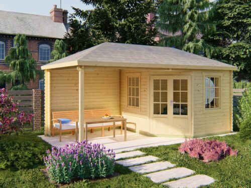 Blokhut - Tuinhuis Markku | 28 mm | vuren onbehandeld