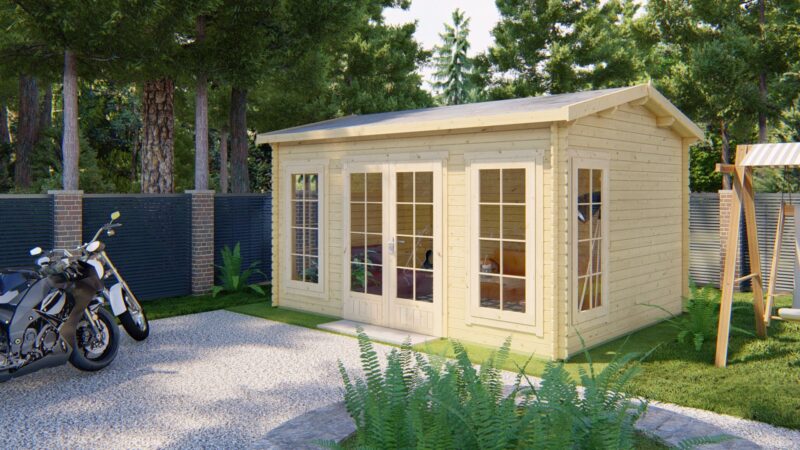Goedkooptuinhuis Arne 2 Blokhut - Tuinhuis Arne | 28 mm | vuren onbehandeld