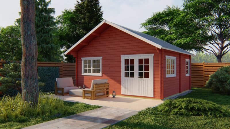Goedkooptuinhuis Big Lianes Blokhut - Tuinhuis Big Llanes | 44 mm | onbehandeld