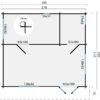 Blokhut - Tuinhuis Big Llanes | 44 mm | onbehandeld