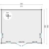 Goedkooptuinhuis Calpe grondplan Blokhut - Tuinhuis Calpe | 44 mm | onbehandeld