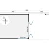 Goedkooptuinhuis Casper grondplan Blokhut - Tuinhuis Casper | 58 mm | vuren onbehandeld