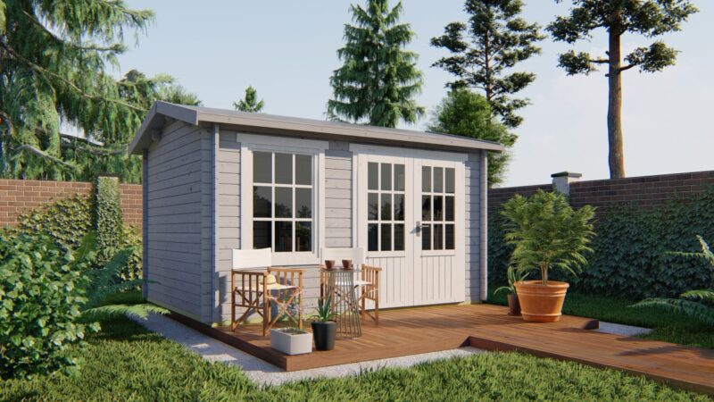 Goedkooptuinhuis Chloe 1 Blokhut - Tuinhuis Chloe | 40 mm | vuren onbehandeld