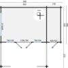 Blokhut - Tuinhuis Coventry | 58 mm | vuren onbehandeld