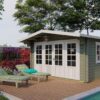Goedkooptuinhuis Derby Blokhut - Tuinhuis Derby | 58 mm | vuren onbehandeld