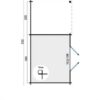 Goedkooptuinhuis Dora grondplan Blokhut - Tuinhuis Dora | 28 mm | vuren onbehandeld