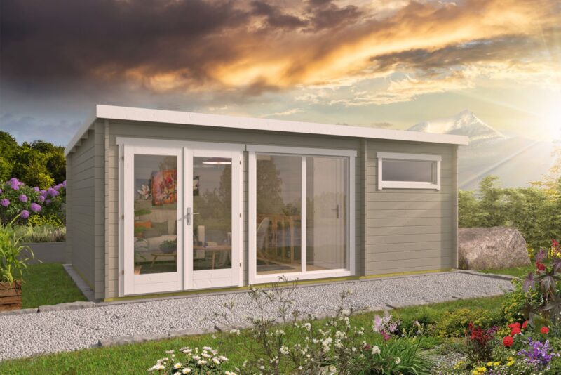 Goedkooptuinhuis Flow 1 Blokhut - Tuinhuis Flow 2.0 | 40 mm | vuren onbehandeld