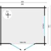 Goedkooptuinhuis Gadsby grondplan Blokhut - Tuinhuis Gadsby | 40 mm | onbehandeld