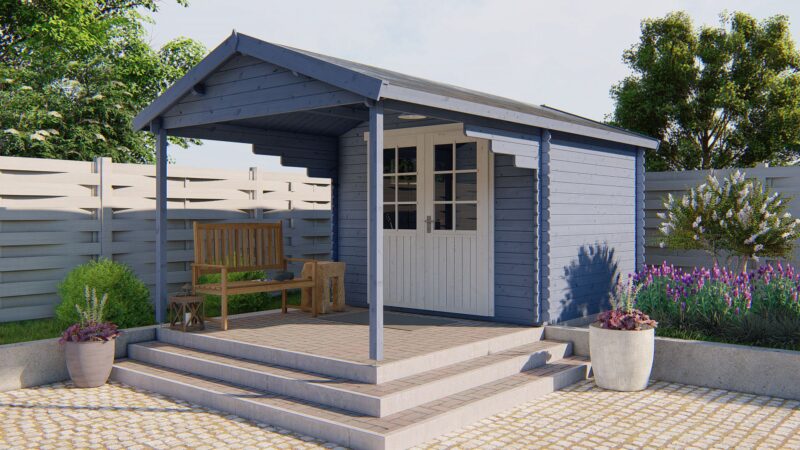 Blokhut - Tuinhuis Georg | 28 mm | vuren onbehandeld