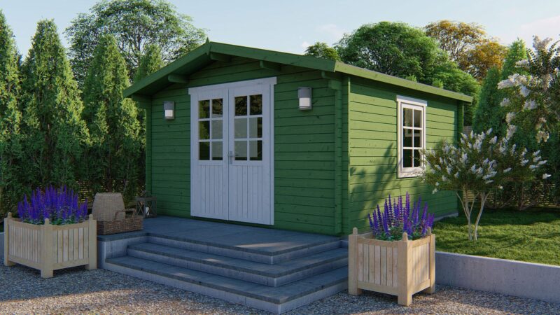 Goedkooptuinhuis Gunda Blokhut - Tuinhuis Gunda | 40 mm | vuren onbehandeld