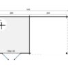 Goedkooptuinhuis Hasse 1 Blokhut - Tuinhuis Hasse | 28 mm | vuren onbehandeld