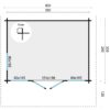 Blokhut - Tuinhuis James | 44 mm | vuren onbehandeld