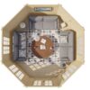Goedkooptuinhuis Lynn 4 Blokhut - Tuinhuis Lynn | 44 mm | vuren onbehandeld