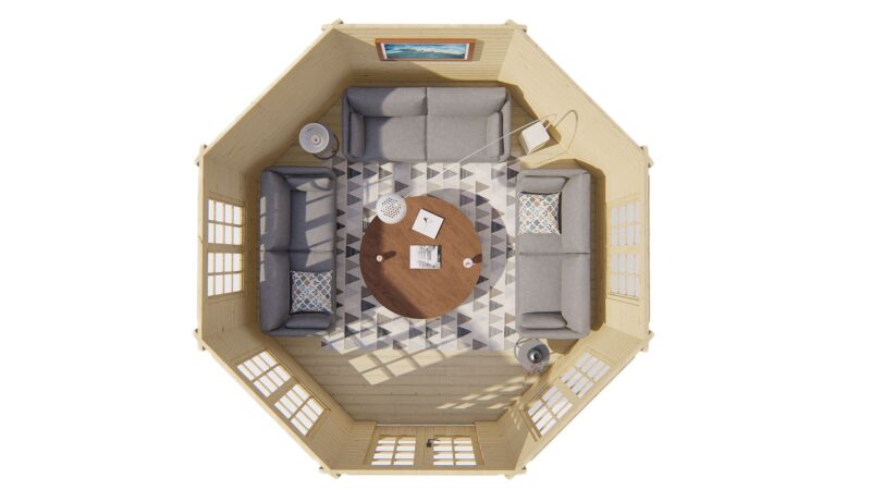 Goedkooptuinhuis Lynn 4 Blokhut - Tuinhuis Lynn | 44 mm | vuren onbehandeld
