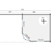 Goedkooptuinhuis Marku grondplan Blokhut - Tuinhuis Markku | 28 mm | vuren onbehandeld