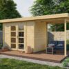 Goedkooptuinhuis Middelmodern Blokhut - Tuinhuis Middelmodern | 28 mm | vuren onbehandeld