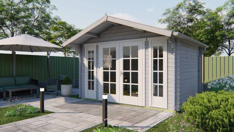 Goedkooptuinhuis Mimir 1 Blokhut - Tuinhuis Mimir | 28 mm | onbehandeld