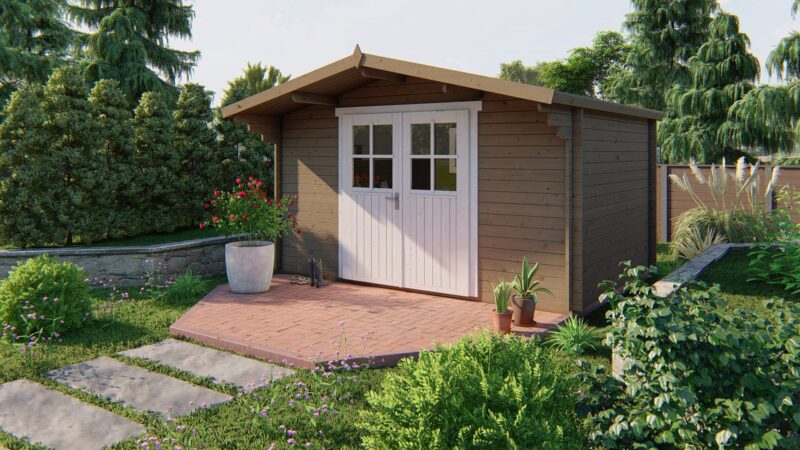 Goedkooptuinhuis Murcia Blokhut - Tuinhuis Murcia | 34 mm | vuren onbehandeld