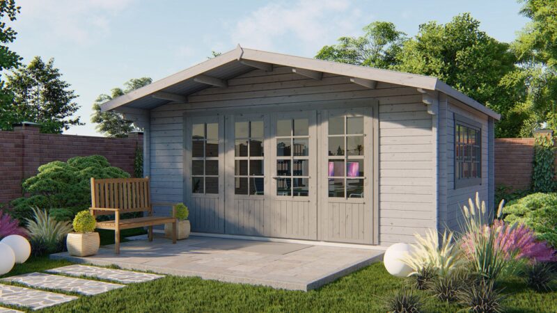 Goedkooptuinhuis Newcastle Blokhut - Tuinhuis Newcastle | 58 mm | vuren onbehandeld