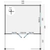 Blokhut - Tuinhuis Nottingham | 58 mm | vuren onbehandeld