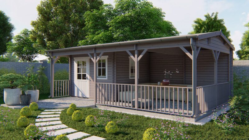 Goedkooptuinhuis Ragna 1 Blokhut - Tuinhuis Ragna | 40 mm | vuren onbehandeld
