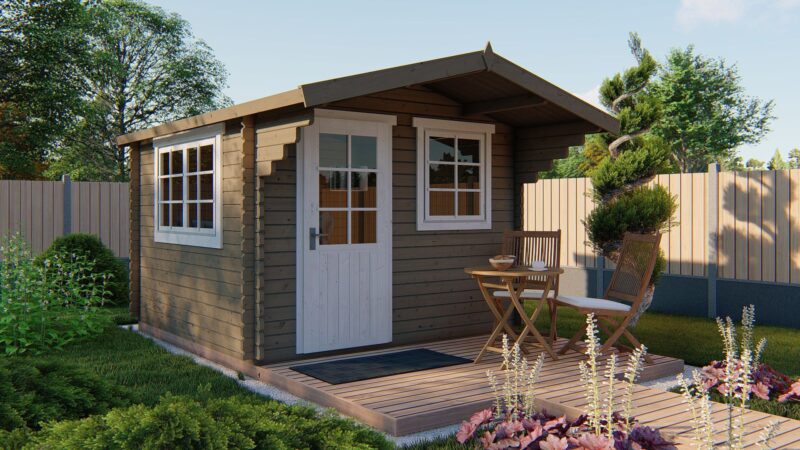 Goedkooptuinhuis Riho 1 Blokhut - Tuinhuis Riho | 40 mm | vuren onbehandeld