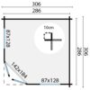 Blokhut - Tuinhuis Riina | 58 mm | onbehandeld