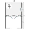 Goedkooptuinhuis Sanstrov grondplan Blokhut - Tuinhuis Sanstrov | 44 mm | vuren onbehandeld