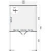 Blokhut - Tuinhuis Sheffield | 58 mm | vuren onbehandeld