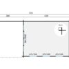 Blokhut - Tuinhuis Skeg | 44 mm | vuren onbehandeld
