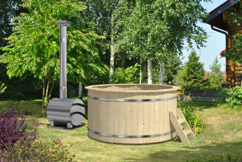 Inter Houten Hottub Ø200 externe kachel
