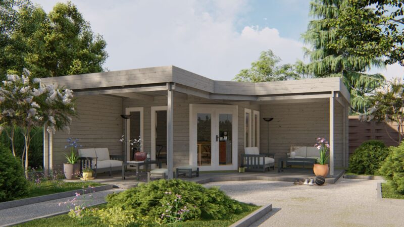 Jutka Blokhut - Tuinhuis Jutka | 44 mm | vuren onbehandeld