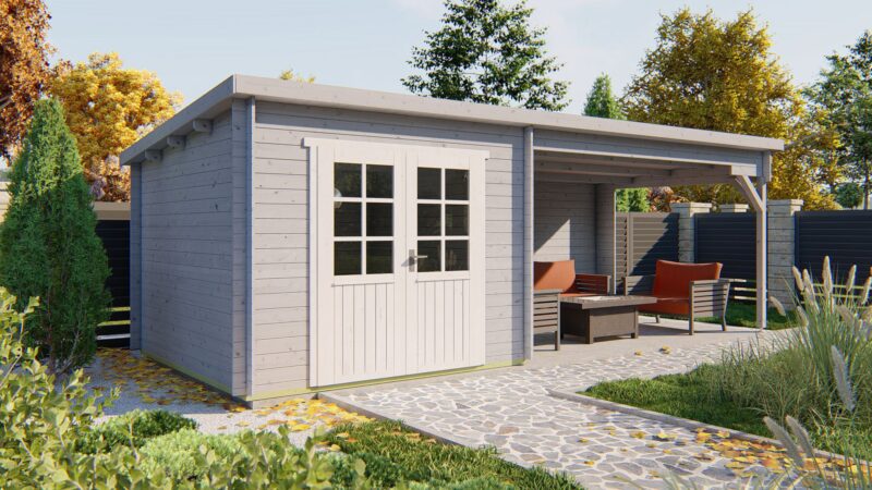 Nieuw goedkooptuinhuis Charlotta Blokhut - Tuinhuis Charlotta | 28 mm | vuren onbehandeld