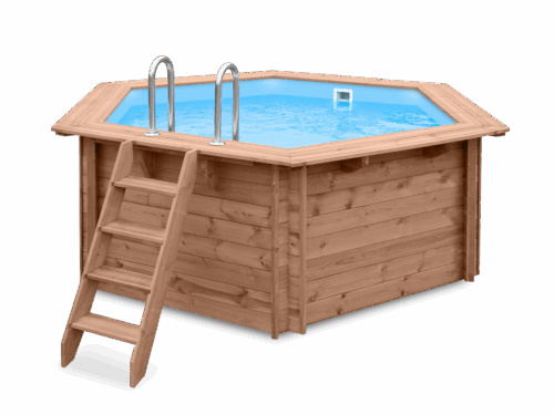 Luxe houten zwembad Mambo Beach 355 x 307 x 116 cm