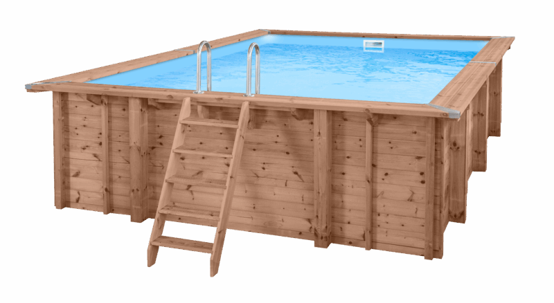 Luxe houten zwembad Playa Lagun 600 x 419 x 131 cm