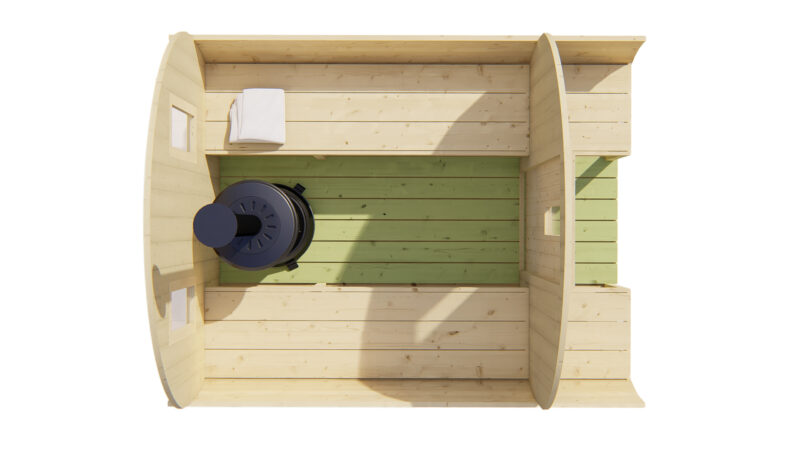 Saunabarrel | Ø205 x 250 cm | 38 mm | onbehandeld vuren
