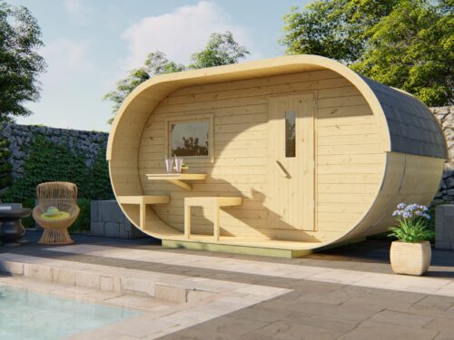 Sauna Oval | 38 mm | onbehandeld