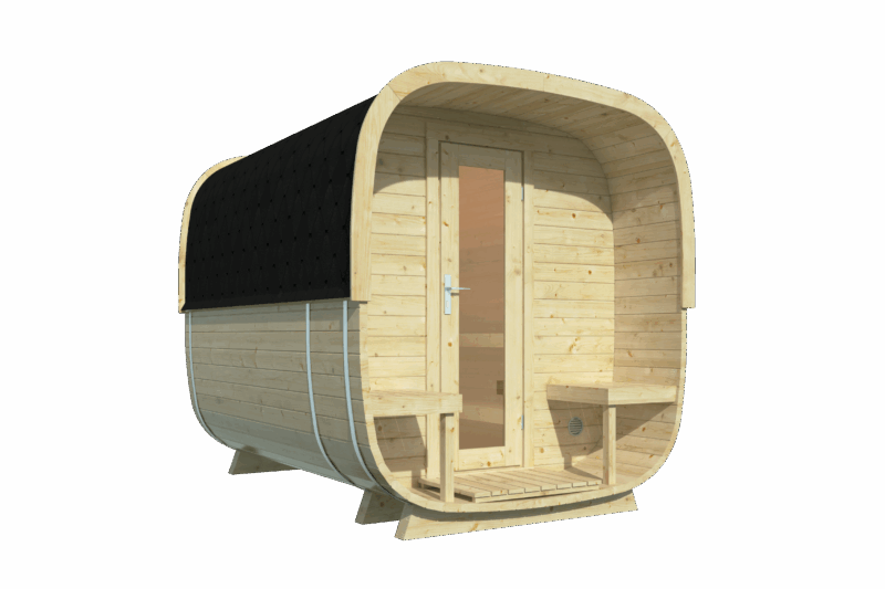 Sauna cube Rovaniemi 280 cm | 38 mm | onbehandeld