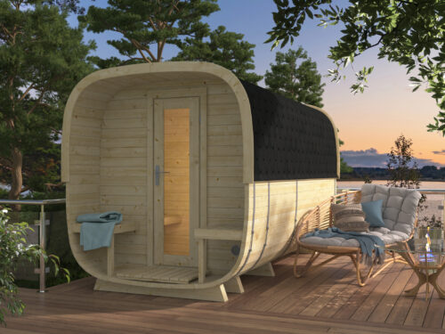 Sauna cube Rovaniemi 390 cm | 38 mm | onbehandeld