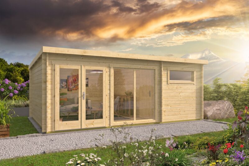 WWvGkCsKj9TgENnJOODYVOkYkoObxosFGSaiWW4N.jpg Blokhut - Tuinhuis Flow 2.0 | 40 mm | vuren onbehandeld