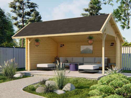 Blokhut - Tuinhuis Thüringen | 44 mm | vuren onbehandeld