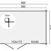 goedkooptuinhuis Gorliz grondplan Blokhut - Tuinhuis Gorliz | 28 mm | onbehandeld