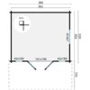 goedkooptuinhuis Inglund grondplan Blokhut - Tuinhuis Inglund | 44 mm | vuren onbehandeld
