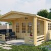 goedkooptuinhuis Ipswich Blokhut - Tuinhuis Ipswich | 58 mm | vuren onbehandeld